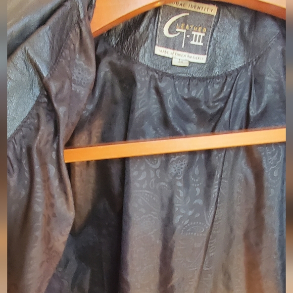 VINTAGE LEATHER COAT 90S large - Picture 4 of 11